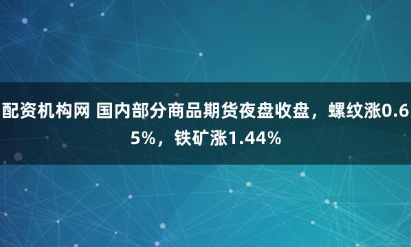 配资机构网 国内部分商品期货夜盘收盘，螺纹涨0.65%，铁矿涨1.44%